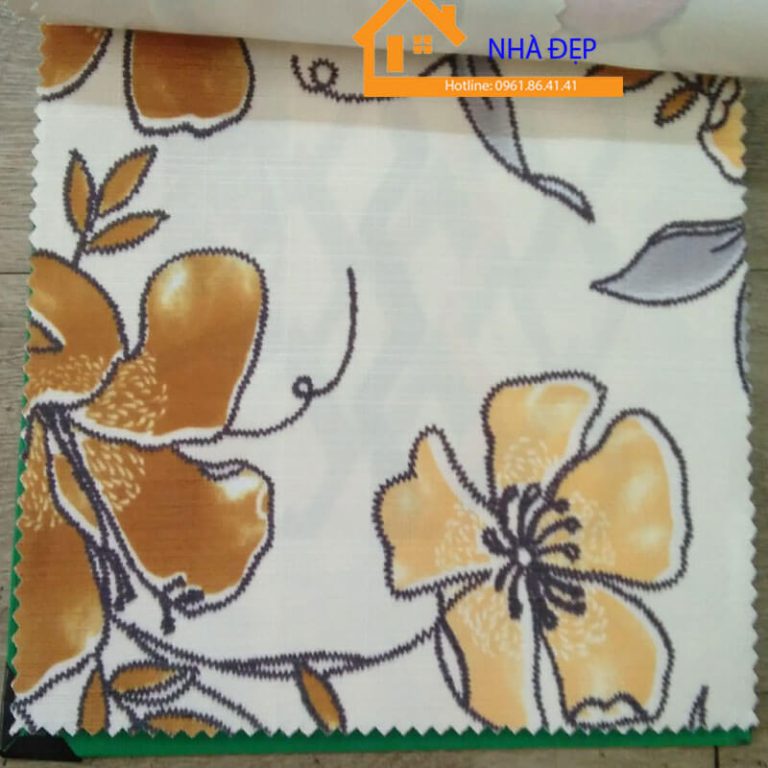 Vải hoa văn may nệm lót ghế gỗ