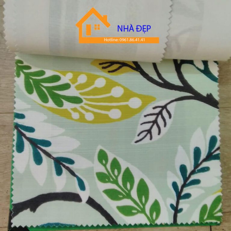 Vải hoa văn may nệm lót ghế gỗ