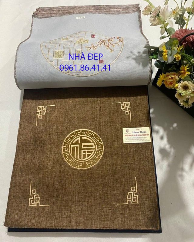 vải may nệm ghế gỗ