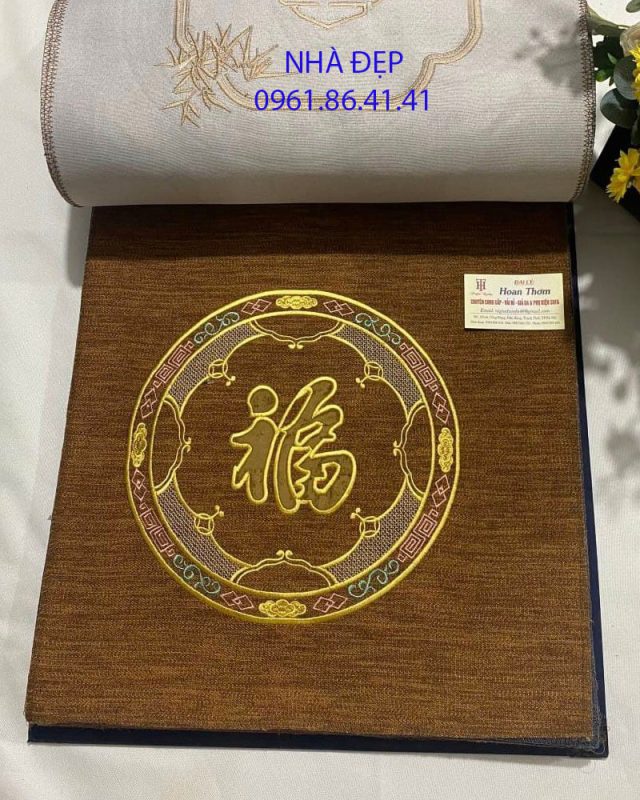 vải nệm ghế gỗ