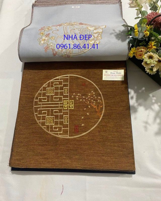 vải may nệm ghế gỗ