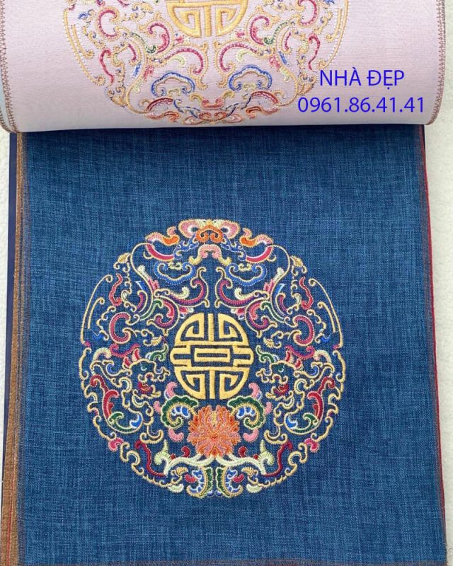 vải nệm ghế gỗ