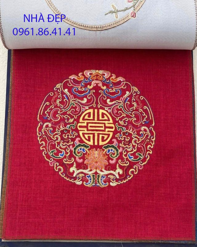 vải nệm lót ghế gỗ