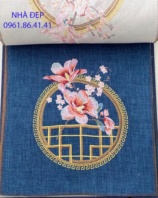 vải nệm lót ghế gỗ cổ điển