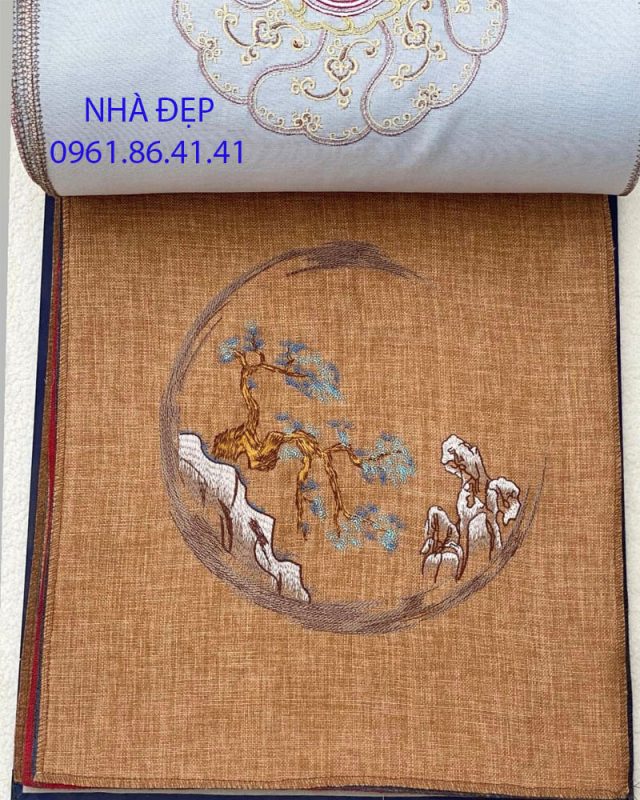 vải nệm lót ghế gỗ cổ điển