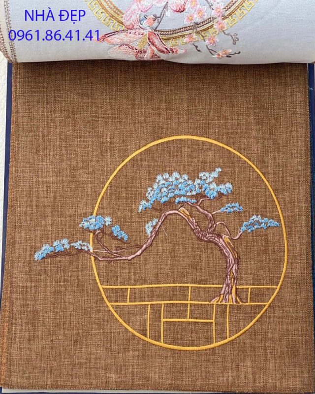 vải nệm ghế gỗ