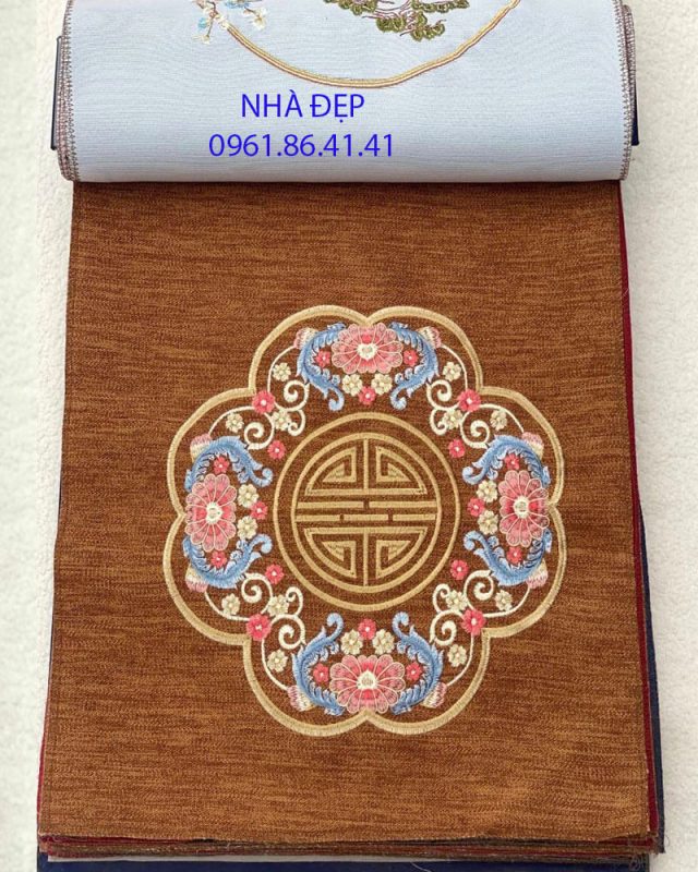 vải nệm ghế gỗ