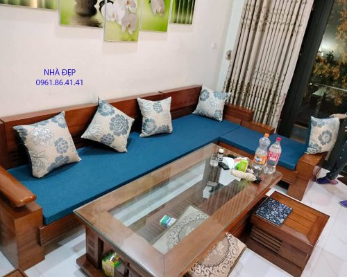 nệm lót ghế gỗ góc l