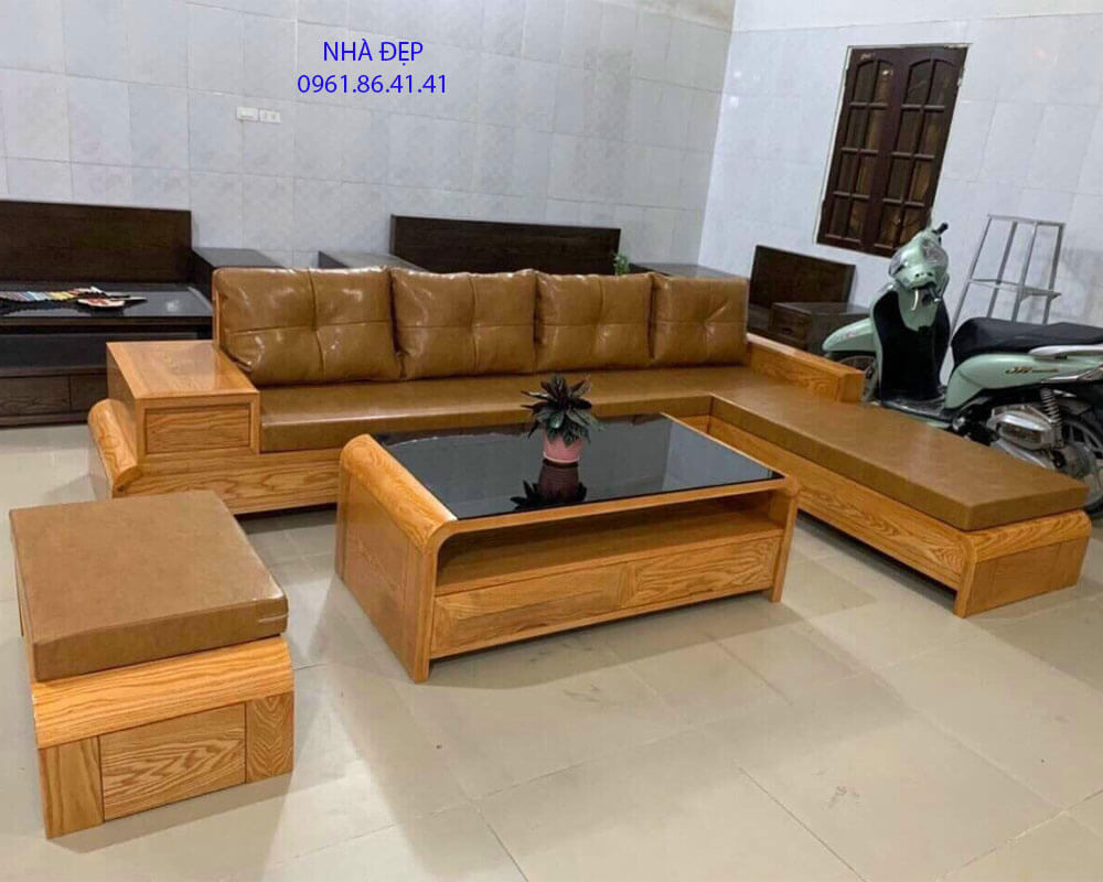 nệm lót ghế gỗ góc l